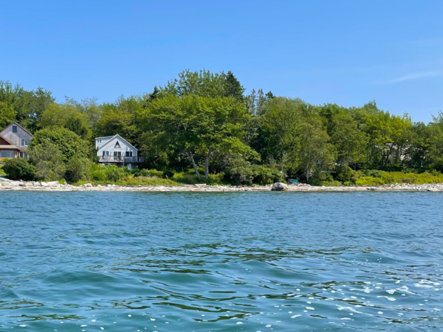 View of cottage from the water