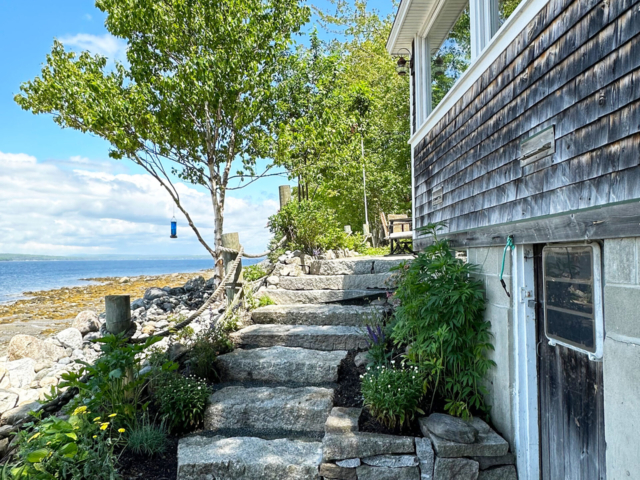 Stone steps to shore