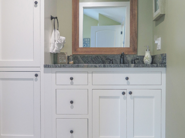 Rear building, master bathroom