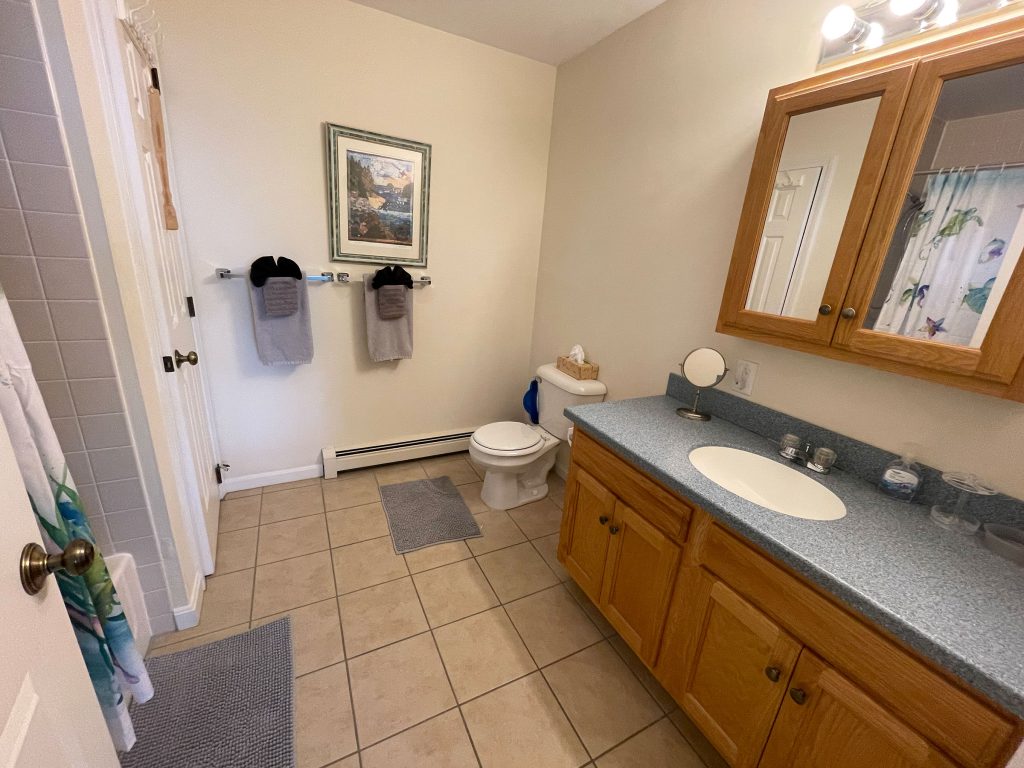 Queen bedroom bathroom