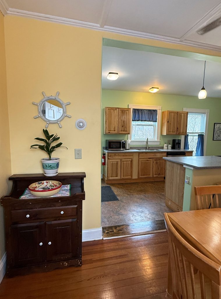 Dining area and kitchen
