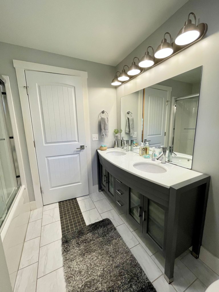 Lower level bathroom (shower and tub)