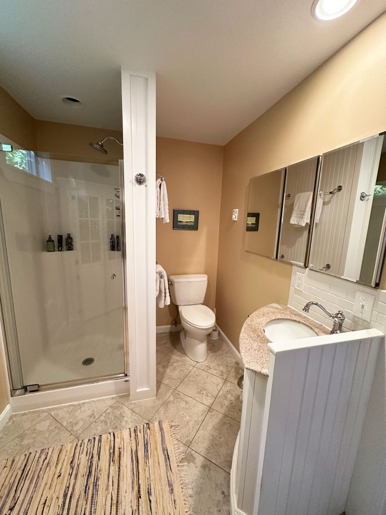 Master queen bathroom shower only