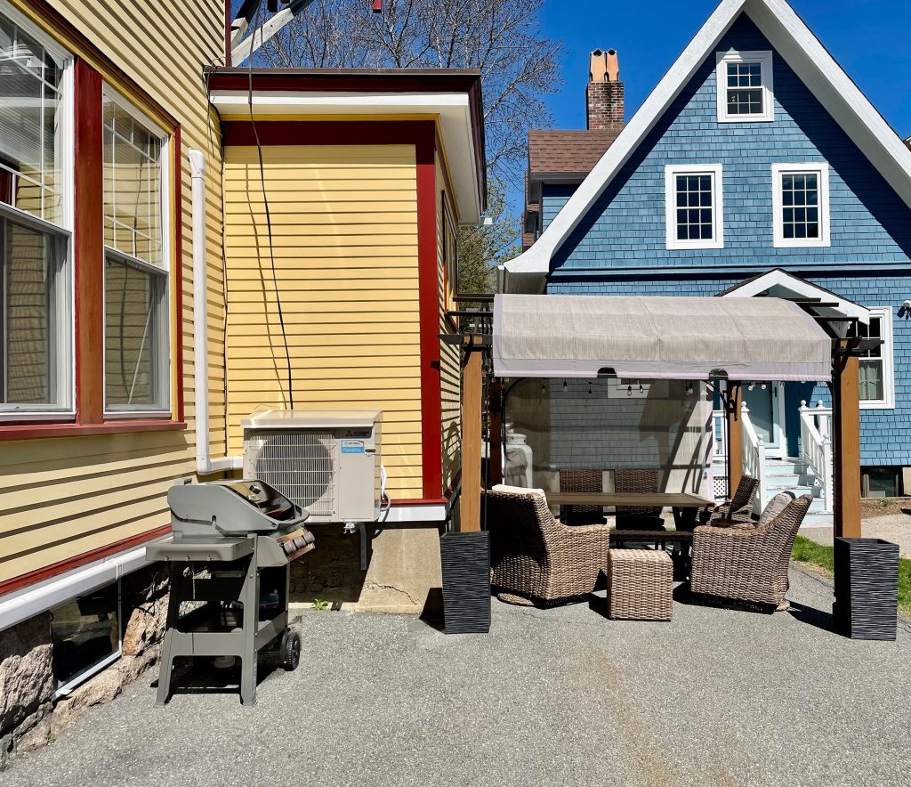 Outside seating/grill
